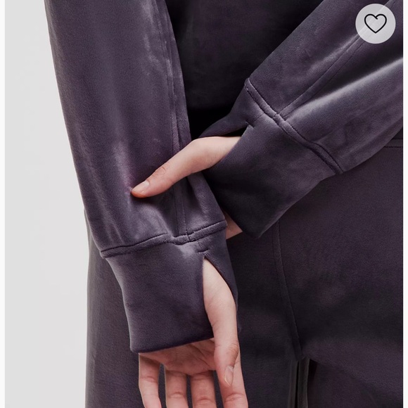 Lululemon Scuba Oversized Funnel-Neck Half Zip Velvet Sweater Sweatshirt Purple - Picture 5 of 15